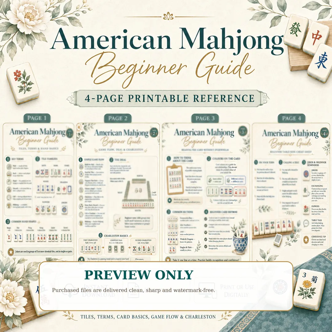 American Mahjong Table Guide Beginner