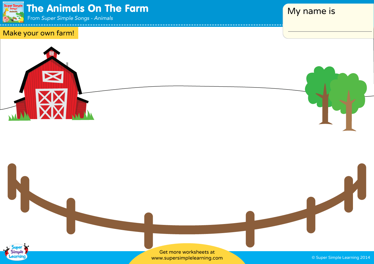Animals On The Farm Worksheet Make Your Own Farm Animals On The Farm Worksheet Make Your Own Farm