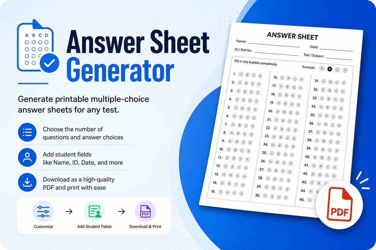 Answer Sheet Generator