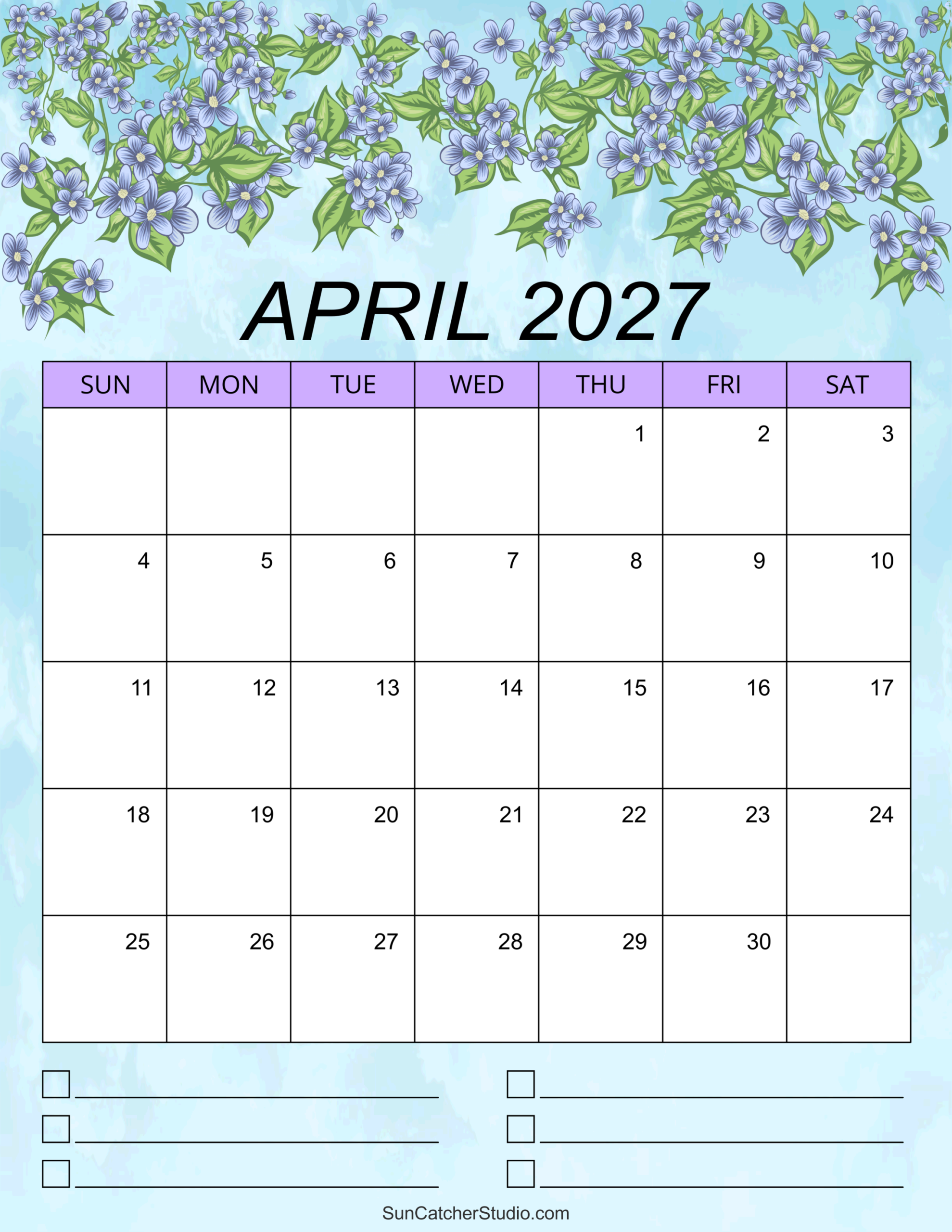 April 2027 Calendar