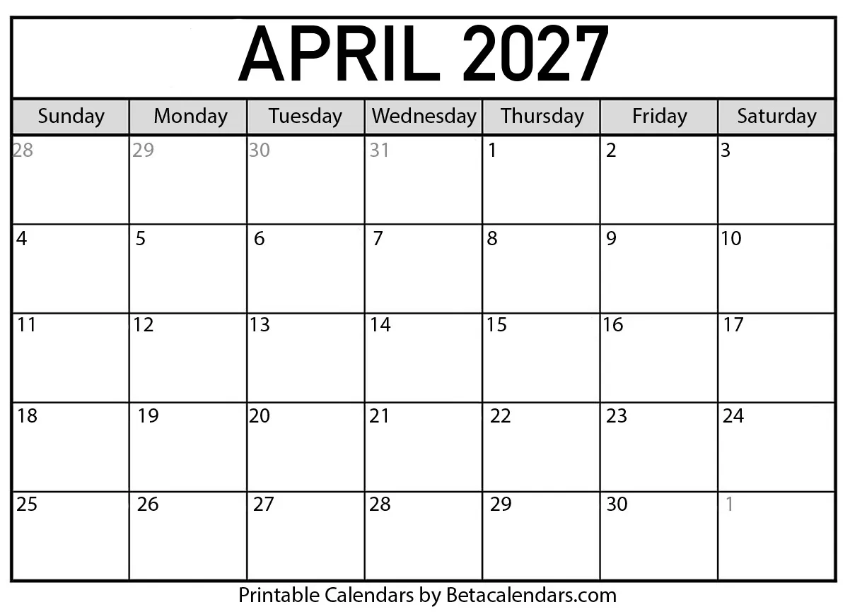April Calendar