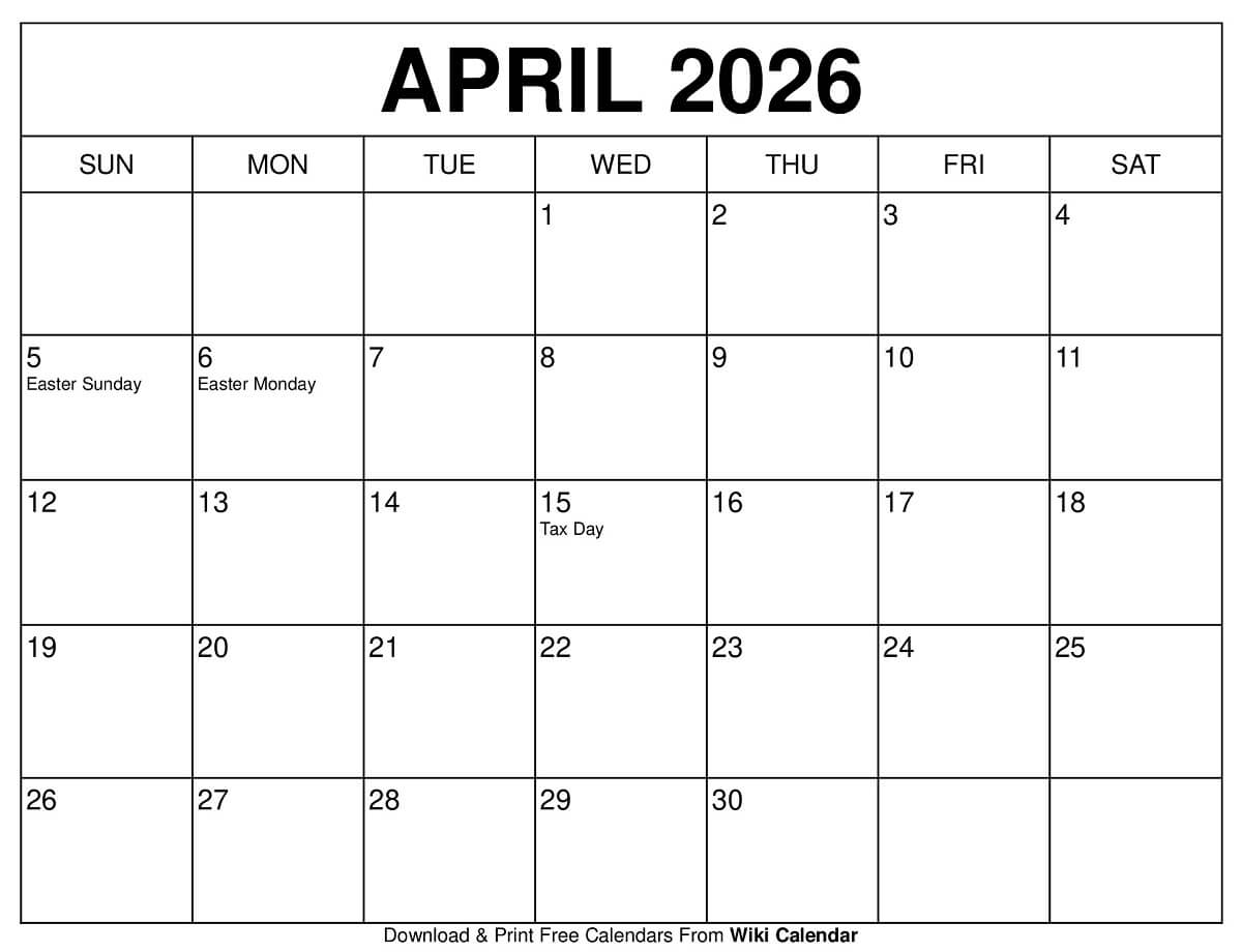 April Calendars