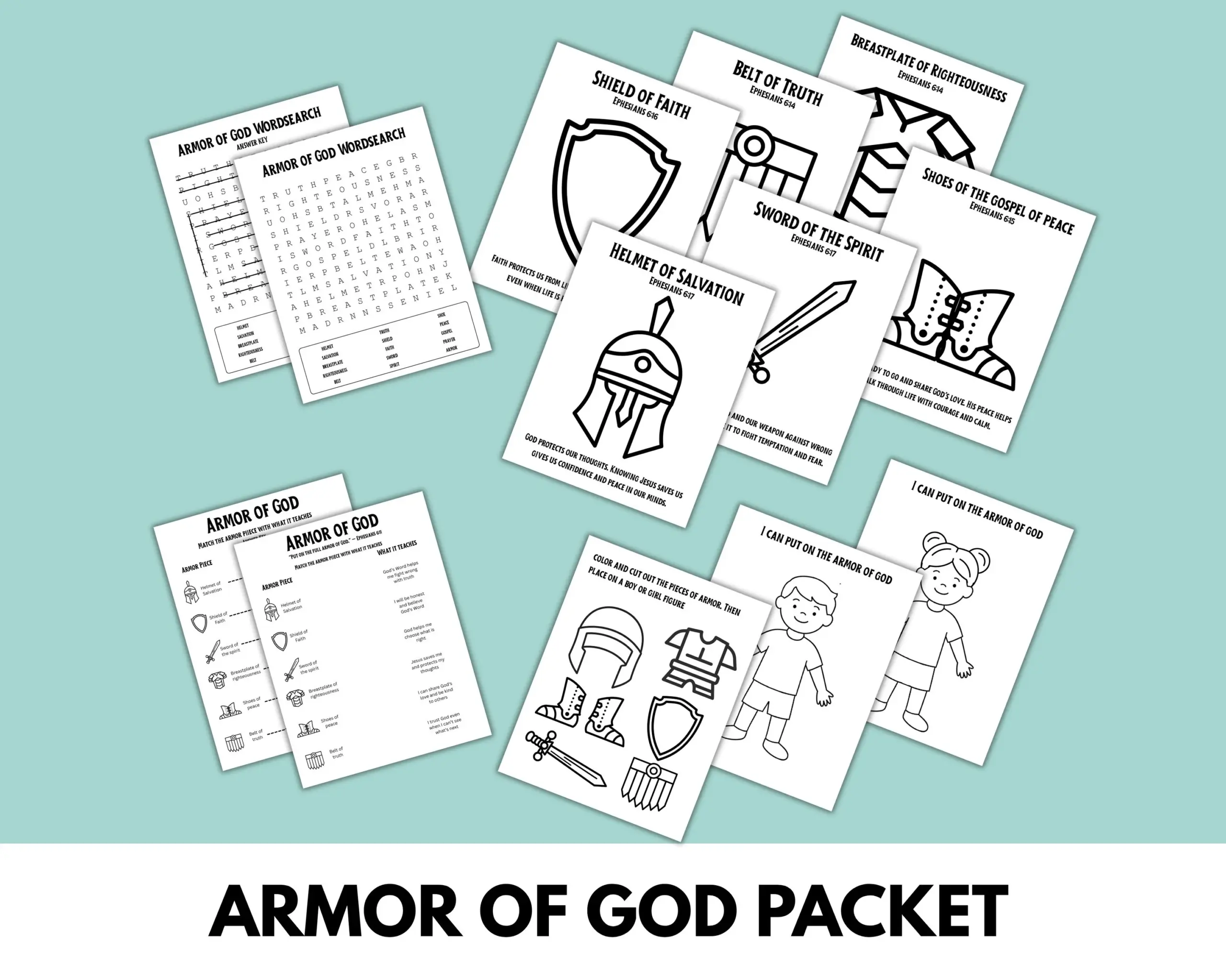 Armor Of God Activity Pack Sunday School Armor Of God Activity Pack Sunday School