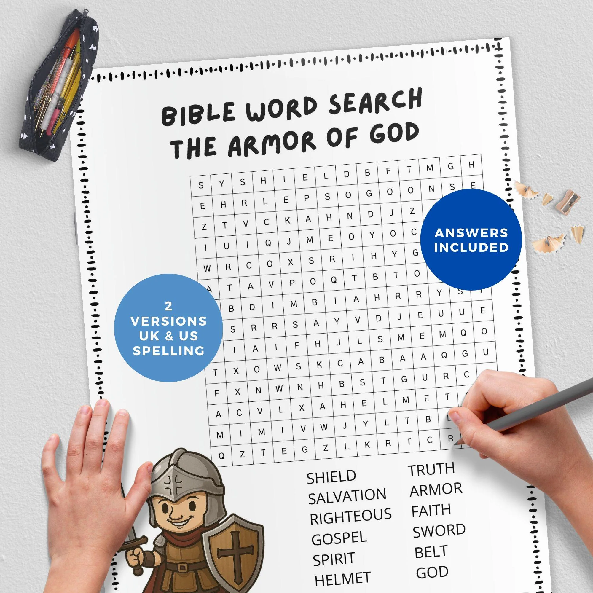 Armor Of God Activity Sheetbible Word