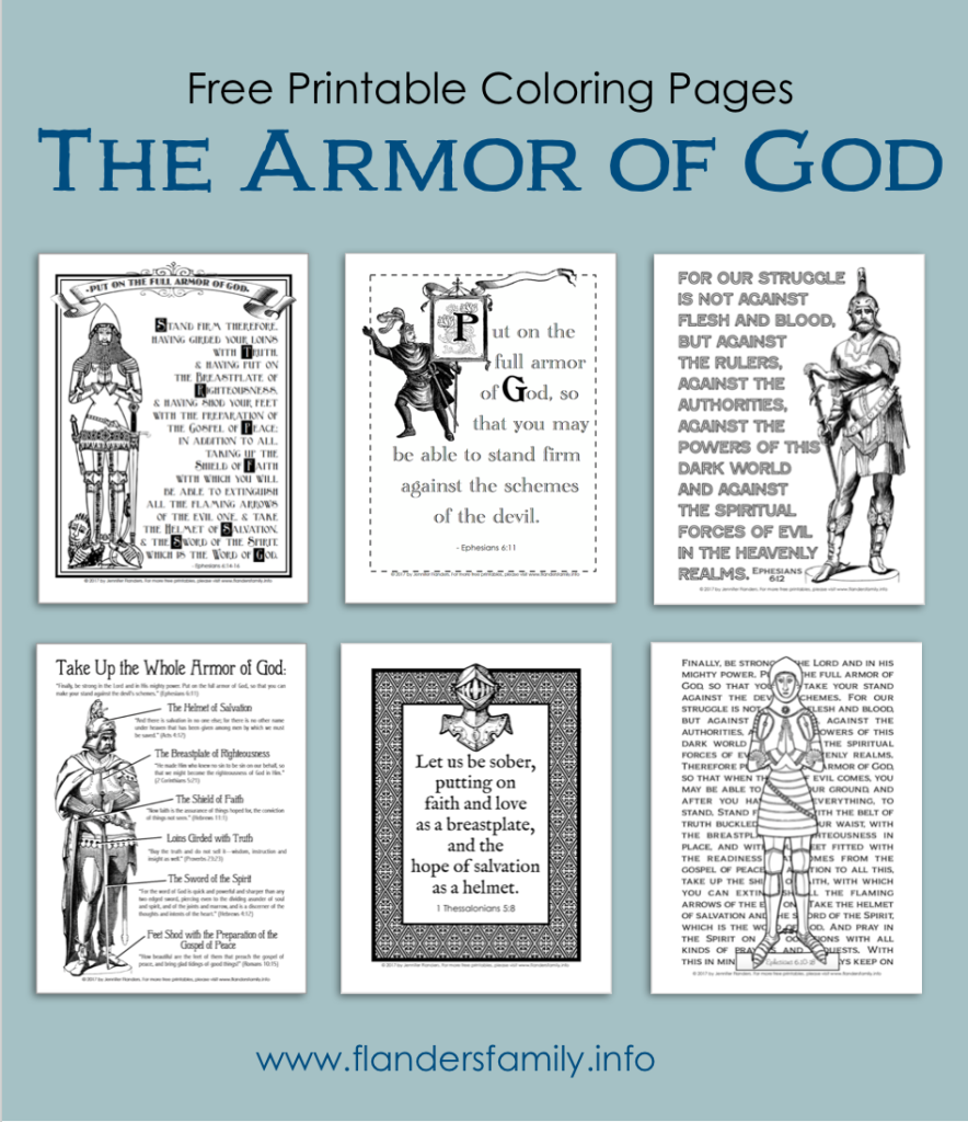 Armor Of God Printables Armor Of God Printables