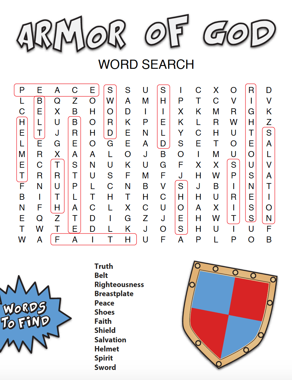 Armor Of God Word Search