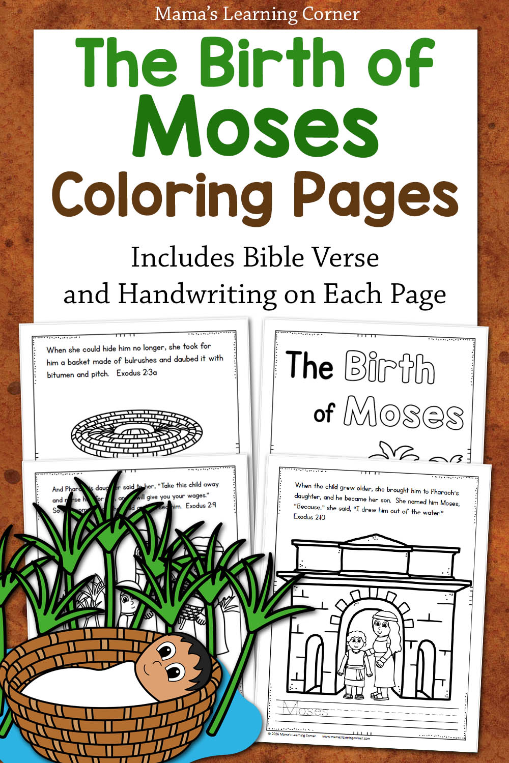 Baby Moses Coloring Pages Baby Moses Coloring Pages
