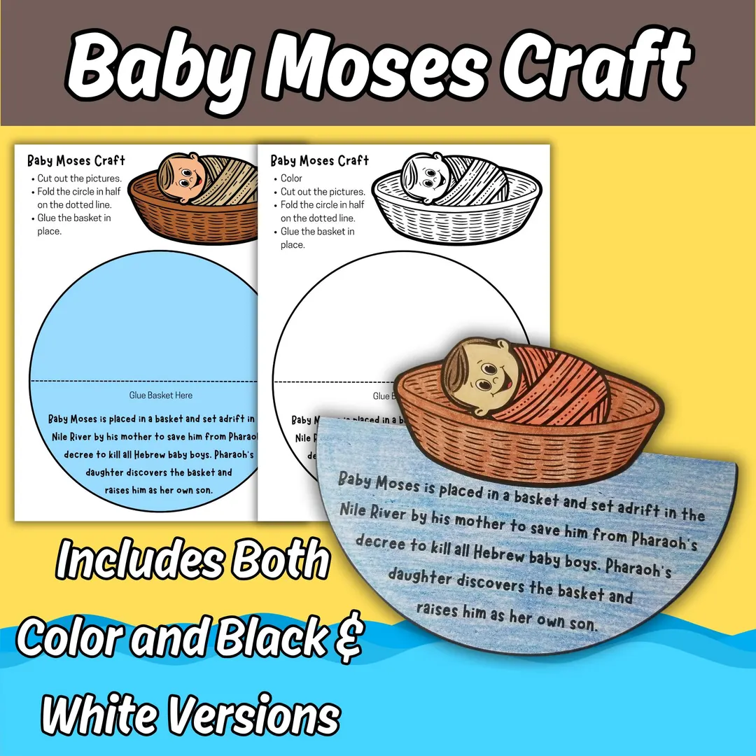 Baby Moses Printable Bible Story Craft