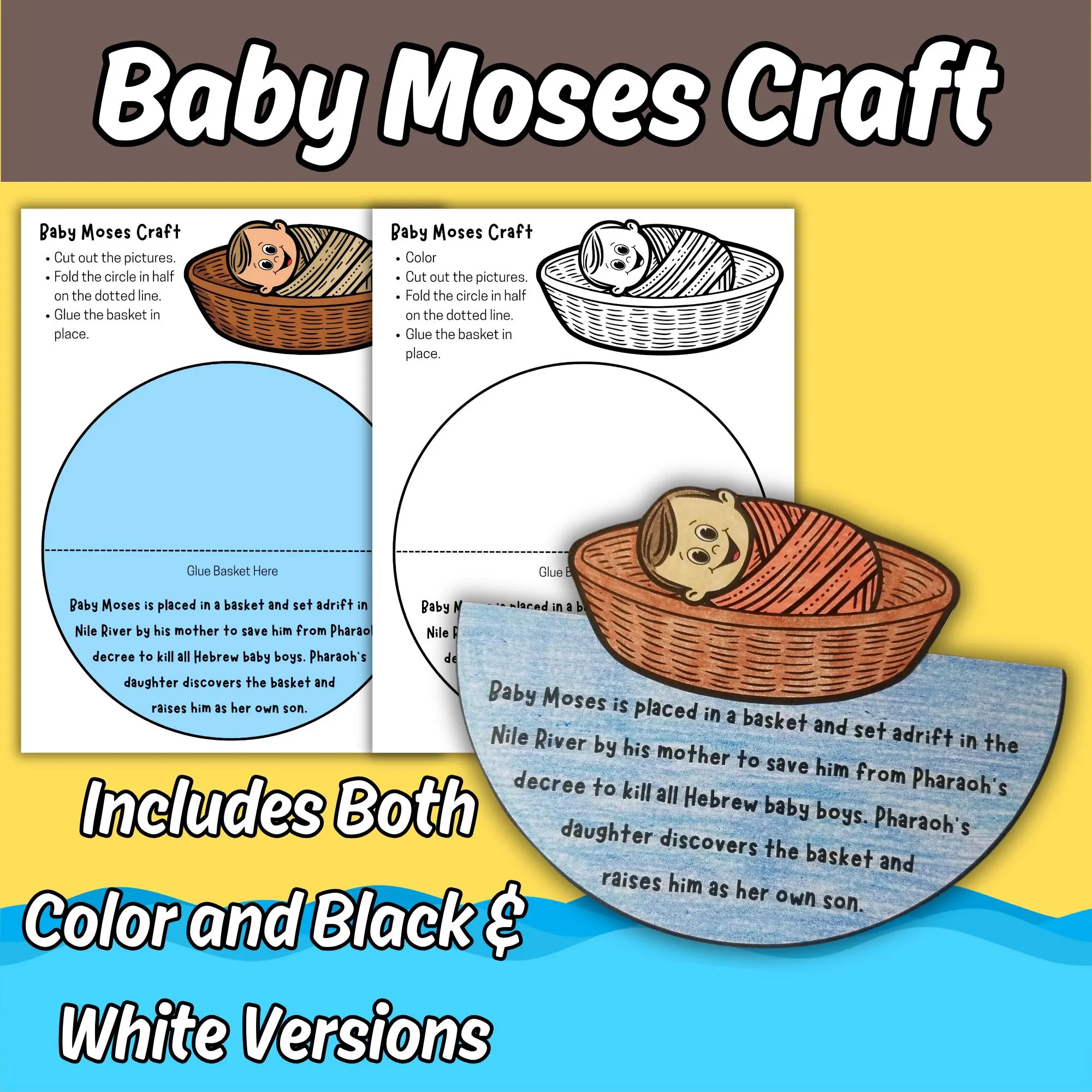 Baby Moses Printable Bible Story Craft
