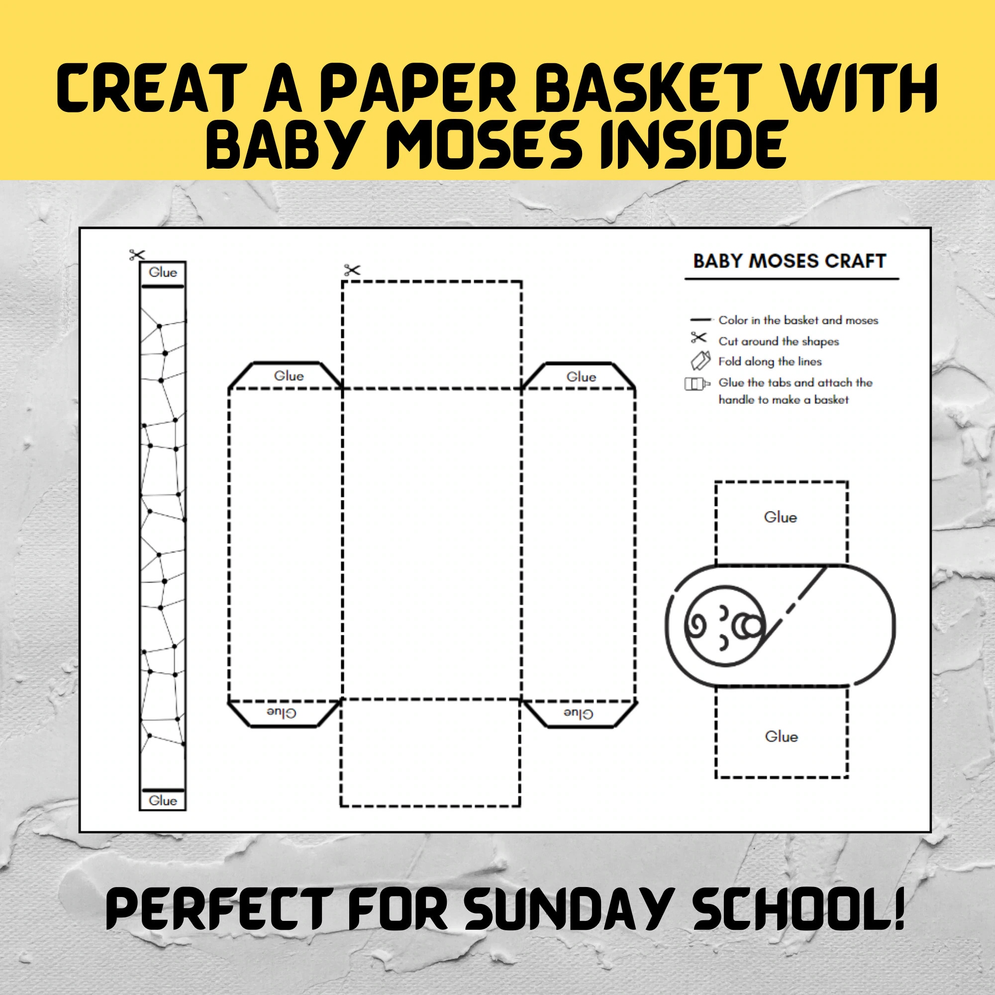 Baby Moses Printable Sunday School Craft