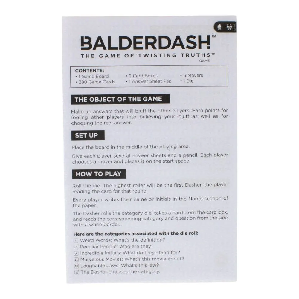 Balderdash Game