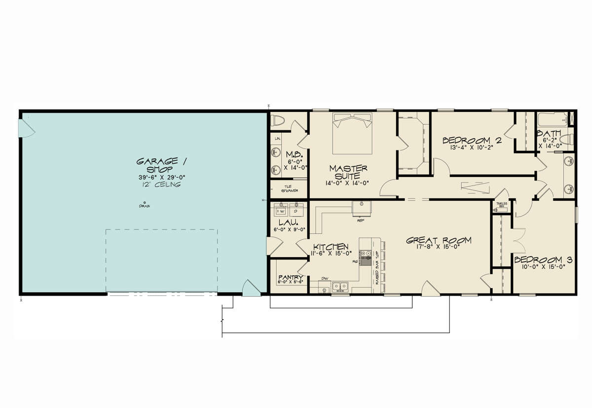 Barn Plan 1500 Square Feet 3 Bedrooms 2 Bathrooms Barn Plan 1500 Square Feet 3 Bedrooms 2 Bathrooms