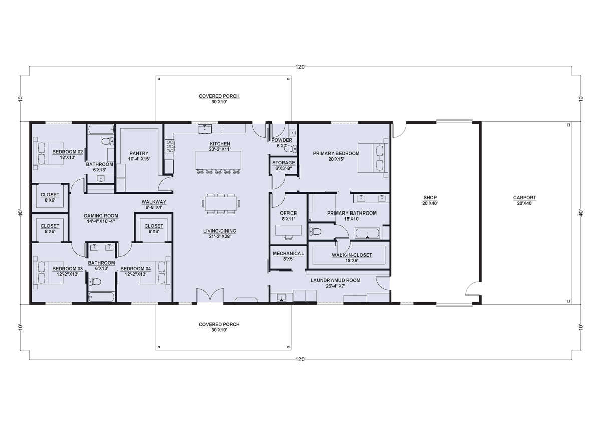 Barn Plan 3200 Square Feet 4 Bedrooms 3 5 Bathrooms Barn Plan 3200 Square Feet 4 Bedrooms 3 5 Bathrooms