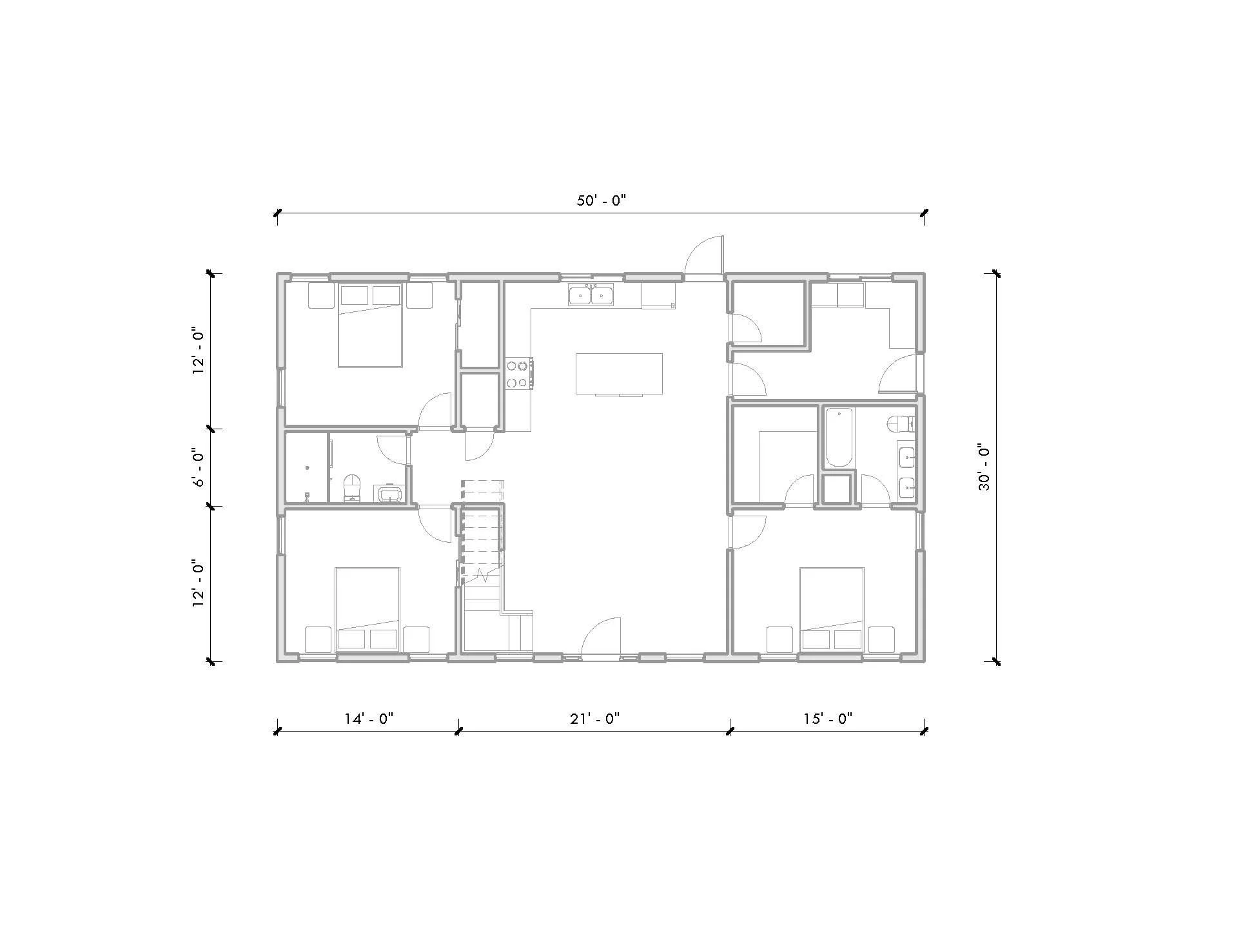 Barndominium House Plan 3 Bed 2 Bath