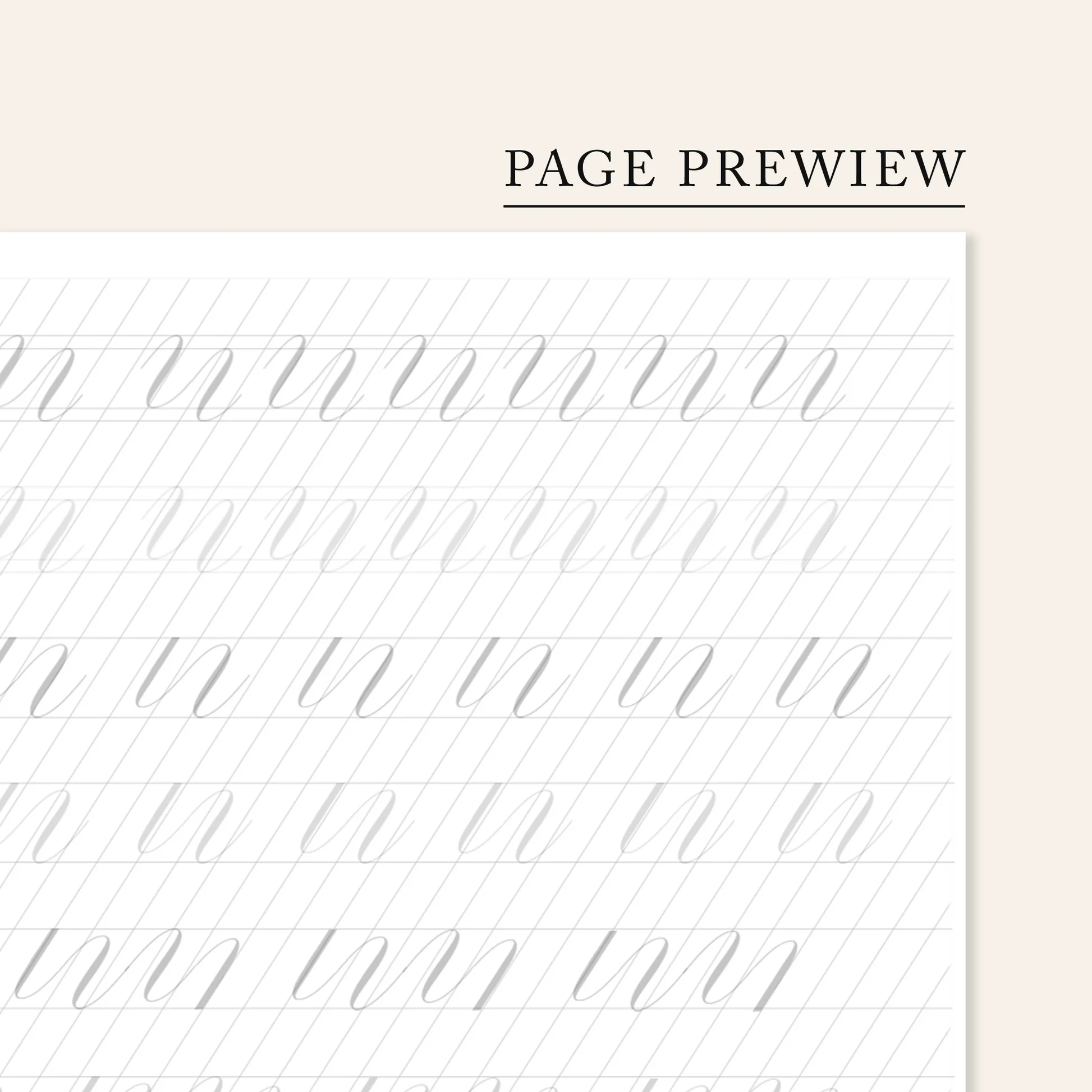 Basic Copperplate Strokes Workbook