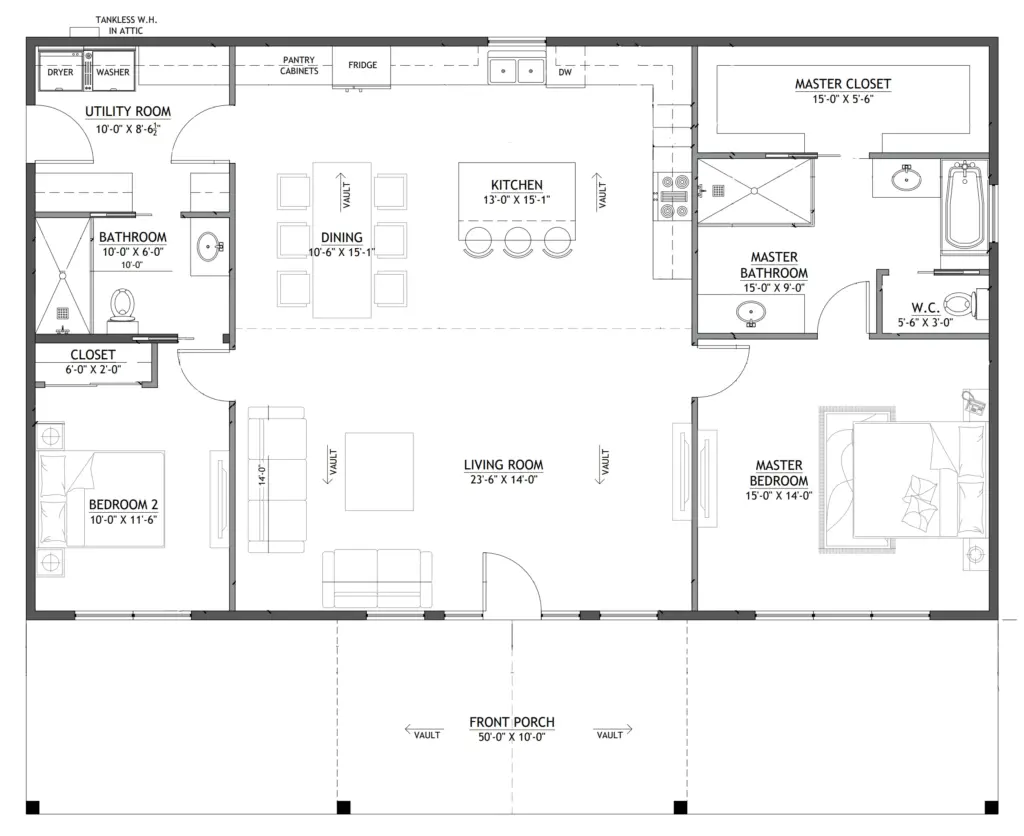 Bco 40122 C Calderon Barndominium House Plan