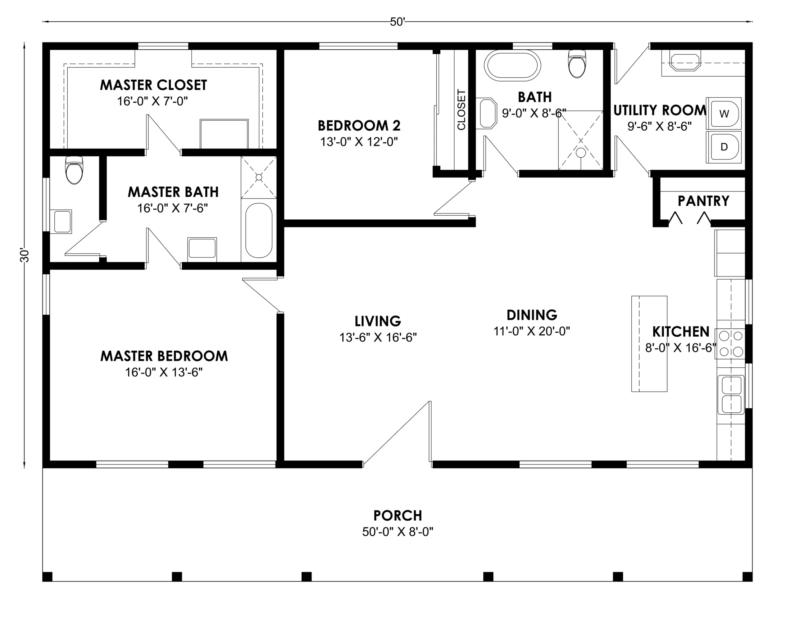 Bco 40140 Barndominium House Plan