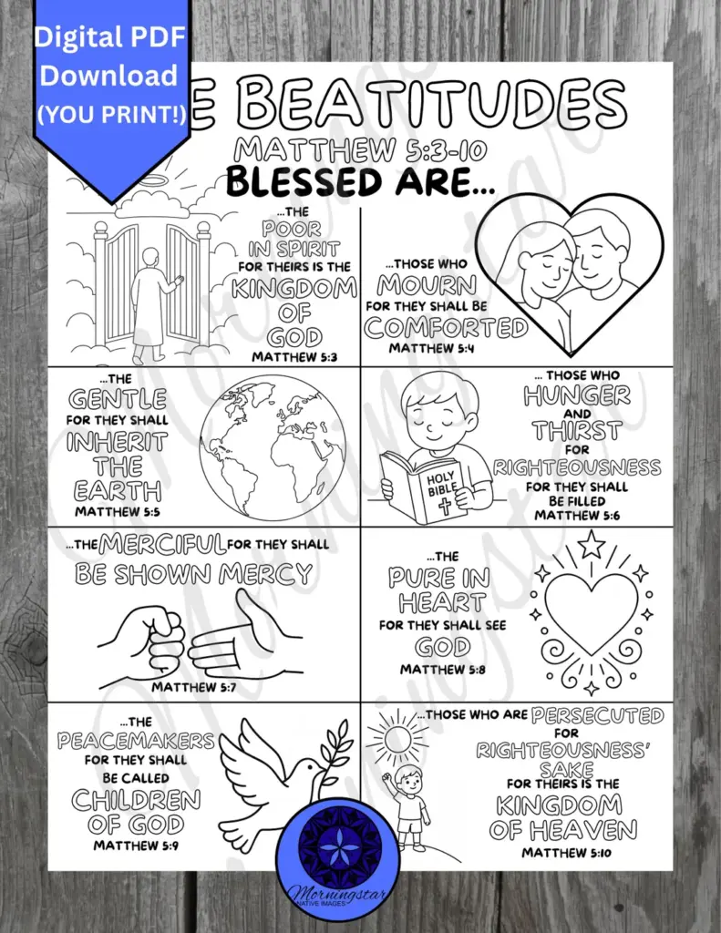 Beatitudes Coloring Page Matthew 53 10