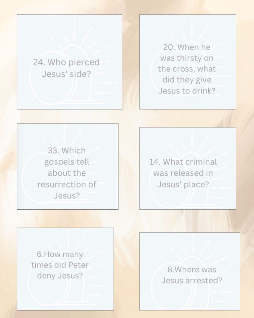 Best Easter Bible Trivia Questions Free Printable