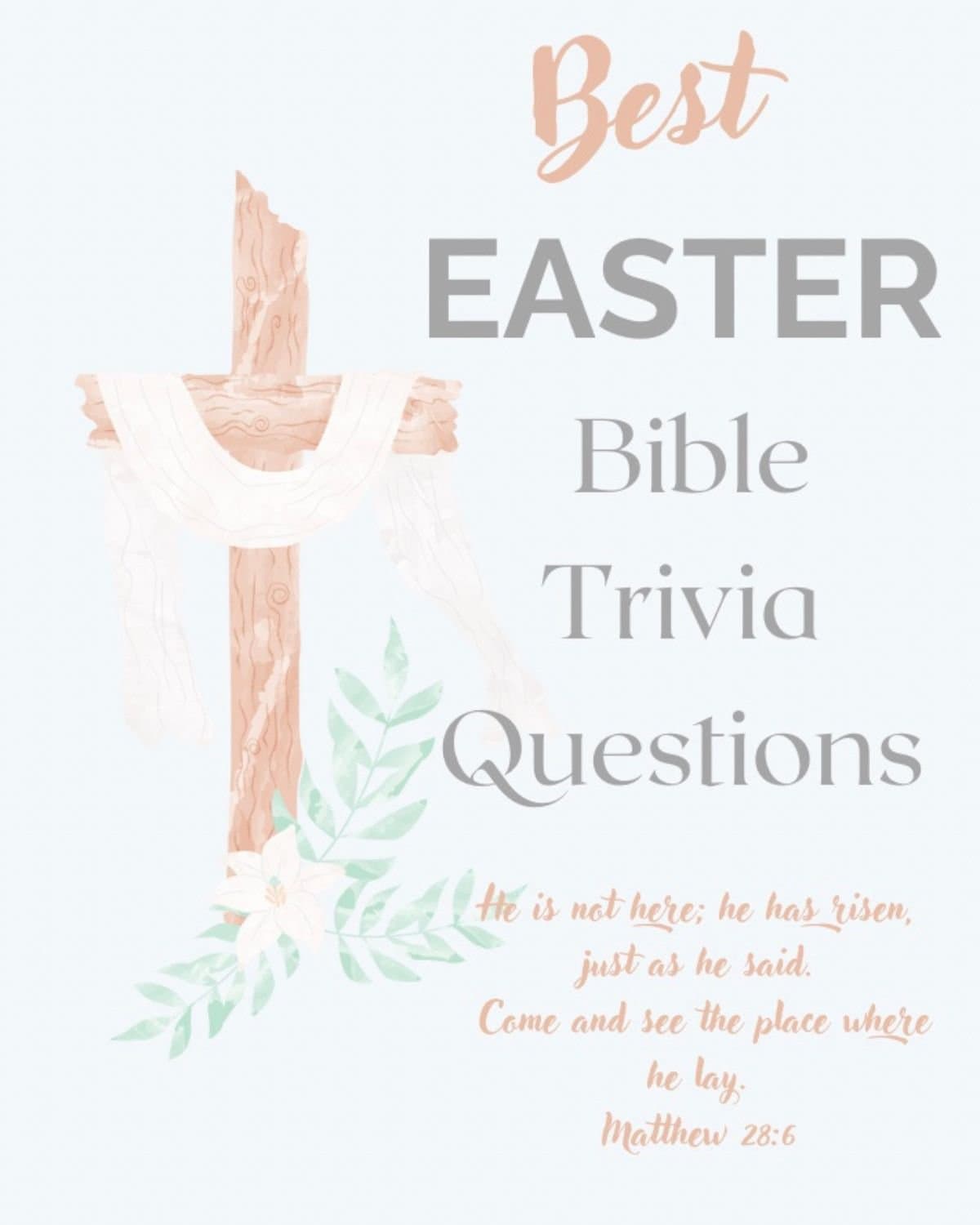 Best Easter Bible Trivia Questions Free Printable