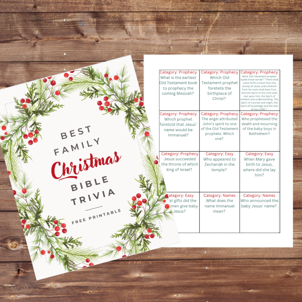 Best Family Christmas Bible Trivia Free Printable