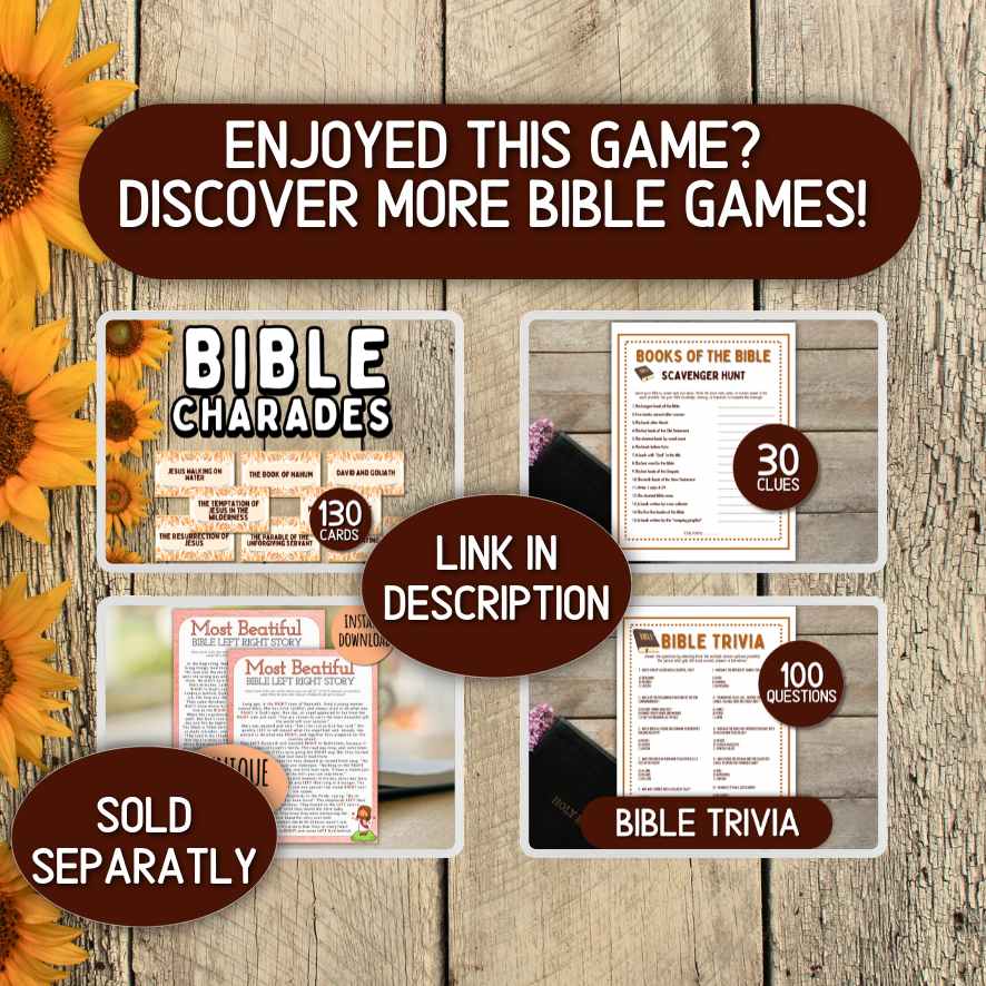 Bible 5 Second Game Printable