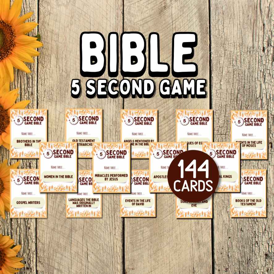 Bible 5 Second Game Printable