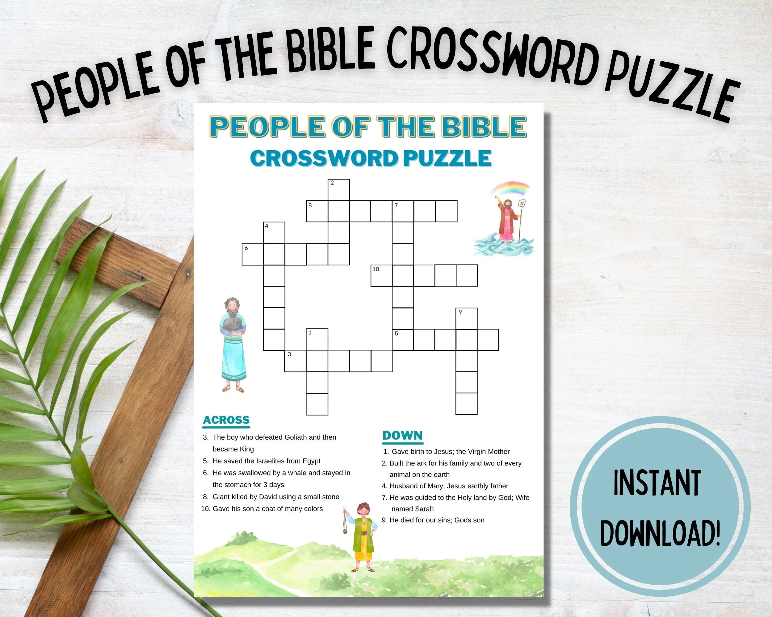 Bible Character Crossword Puzzle People