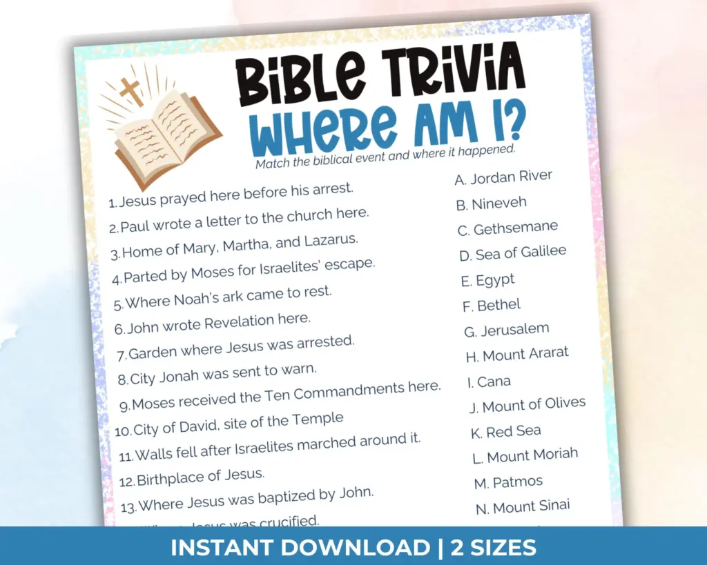 Bible Games For Church Seniors