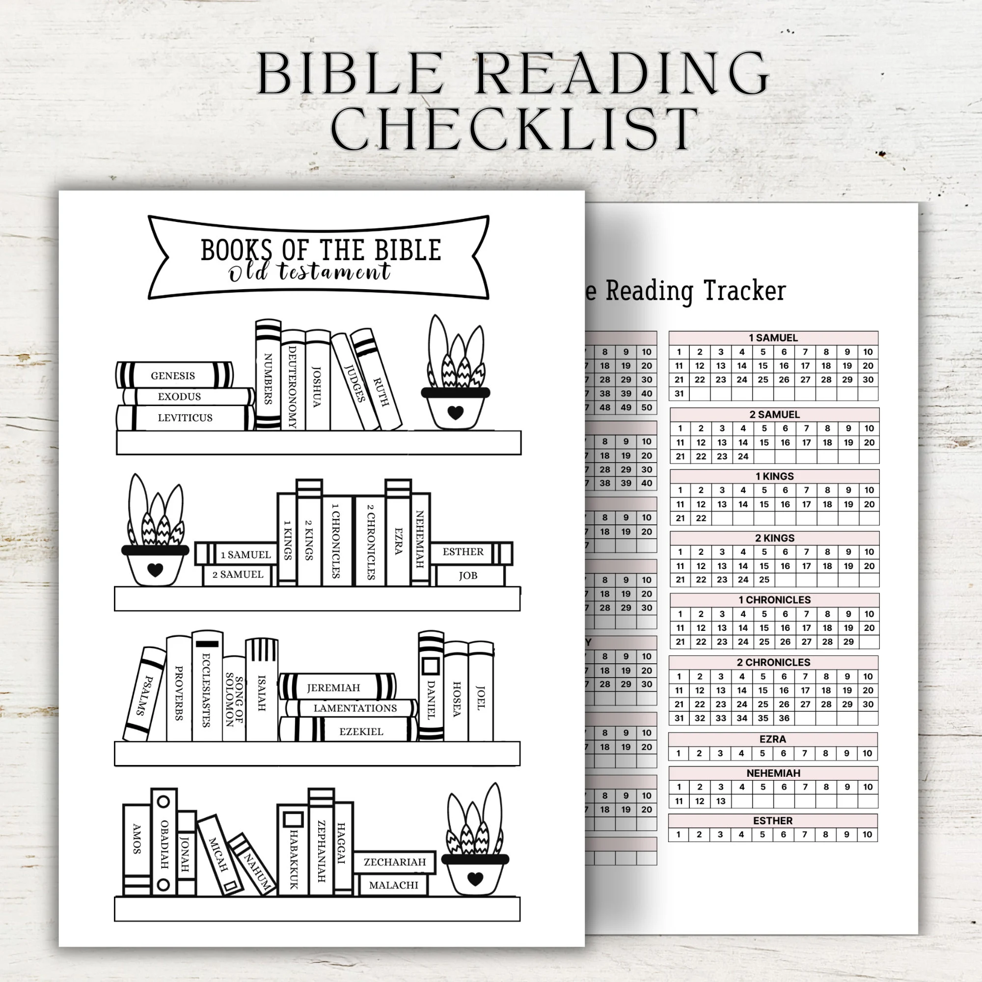 Bible Reading Checklist Books Of The