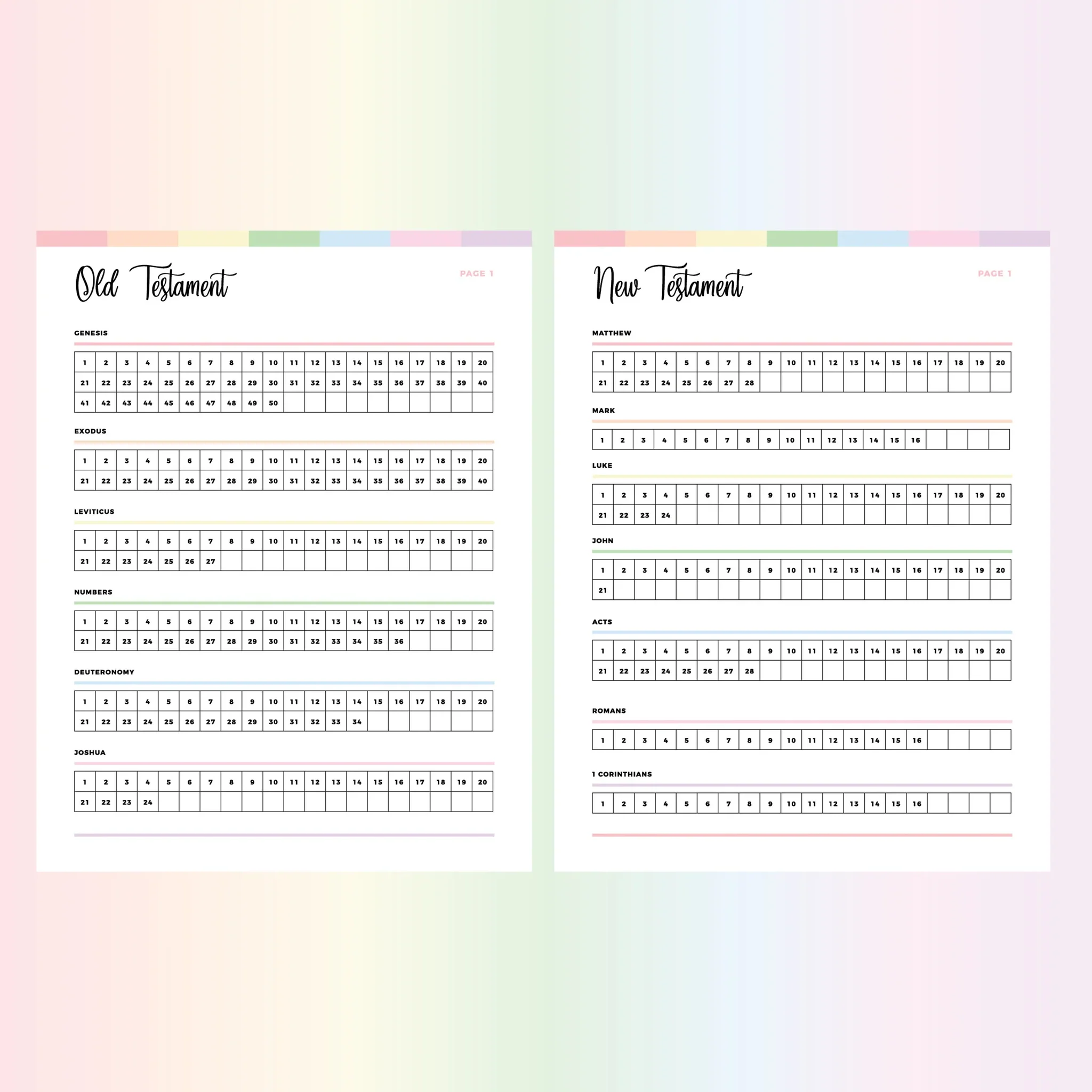 Bible Reading Checklist Pdf