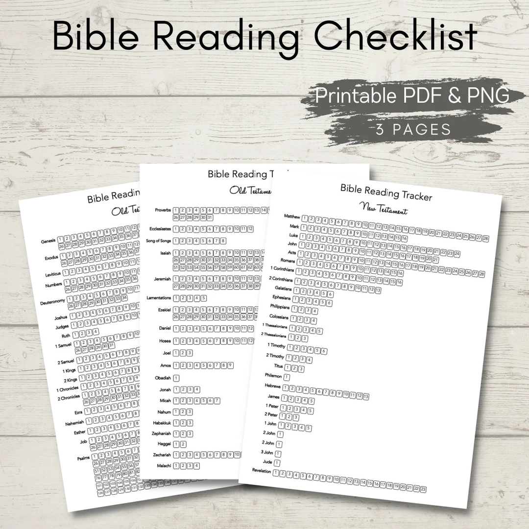 Bible Reading Checklist Printable