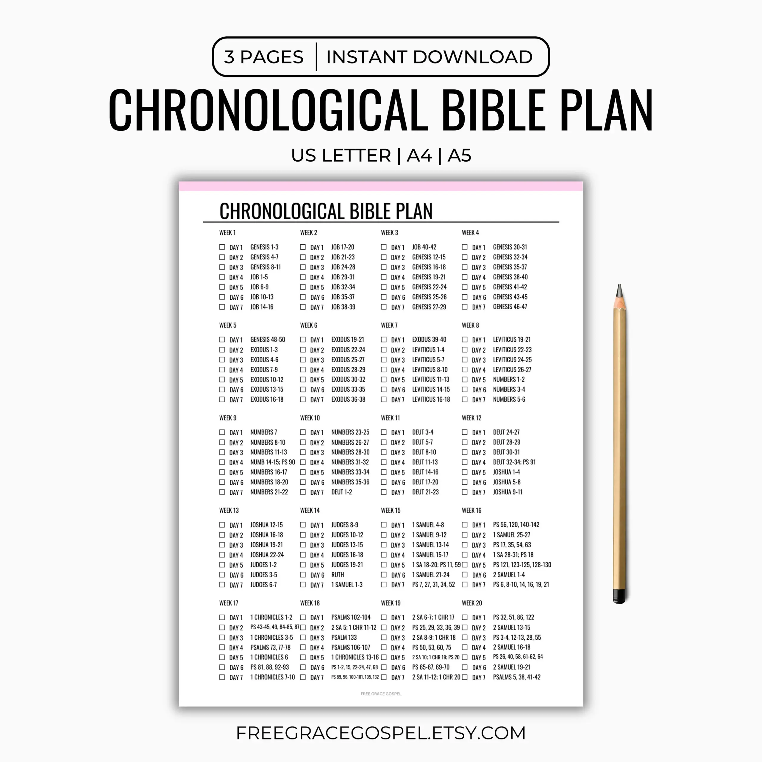 Bible Reading Plan Printable 2026 Bible Reading Plan Printable 2026