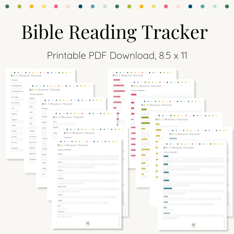 Bible Reading Tracker Printable Pdf Download