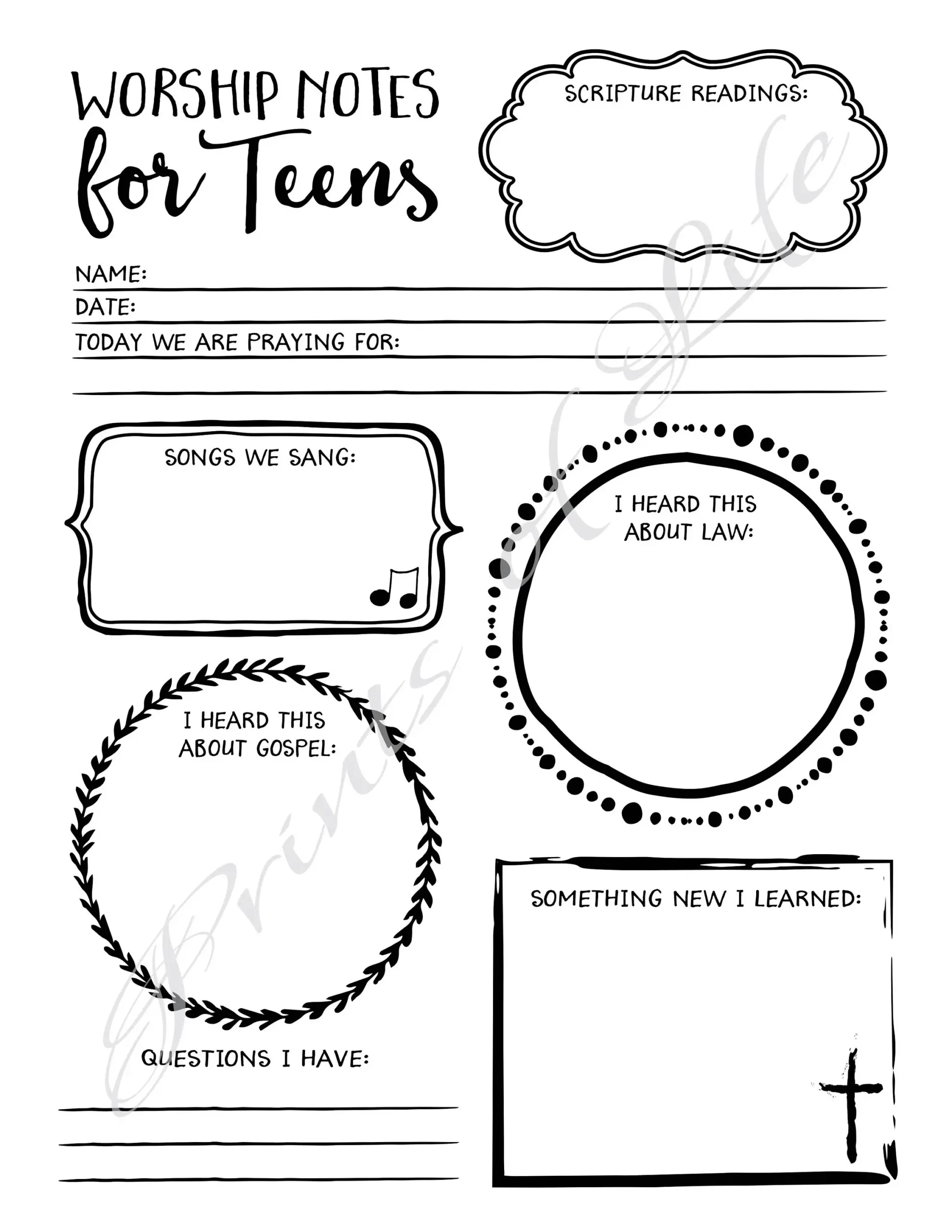 Bible Study Set For Teens Worship Prayer