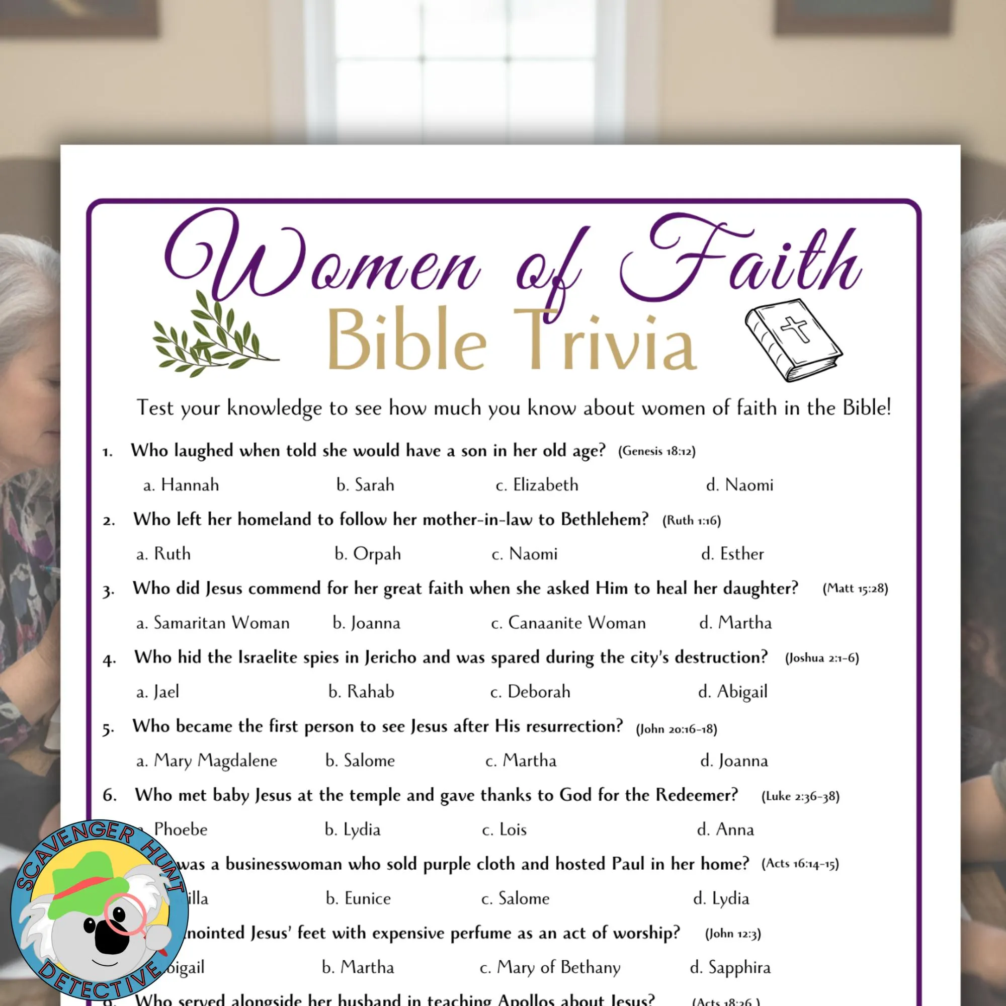 Bible Women Of Faith Trivia Game Womens