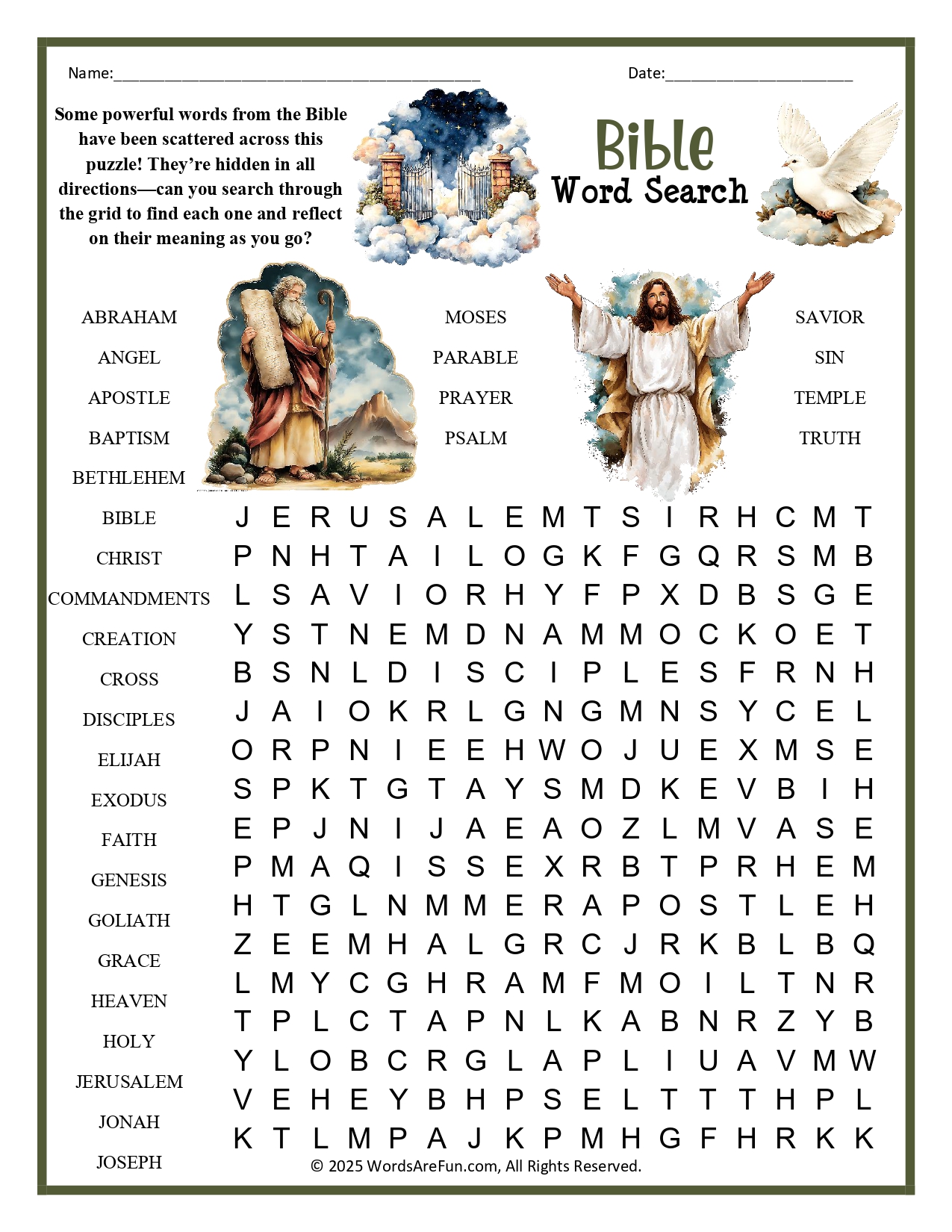 Bible Word Search For Teens Bible Word Search For Teens