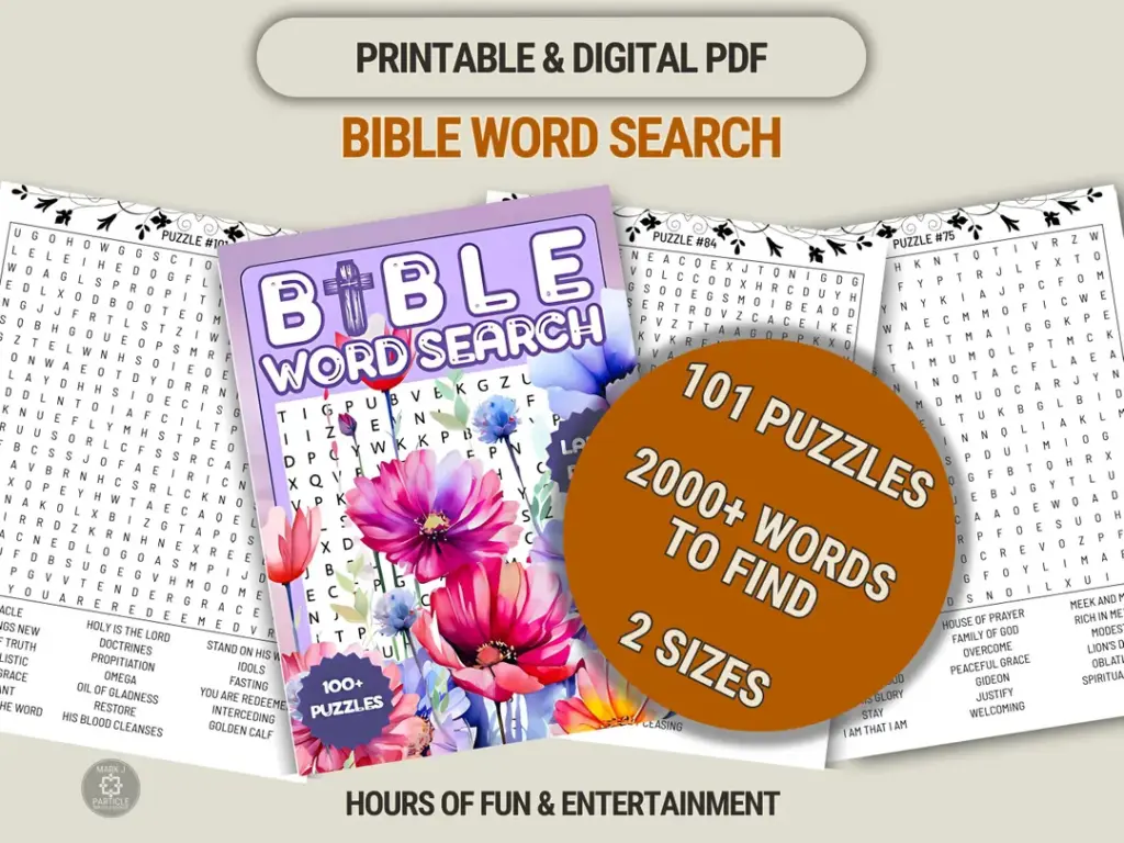 Bible Word Search Printable 101 Puzzles