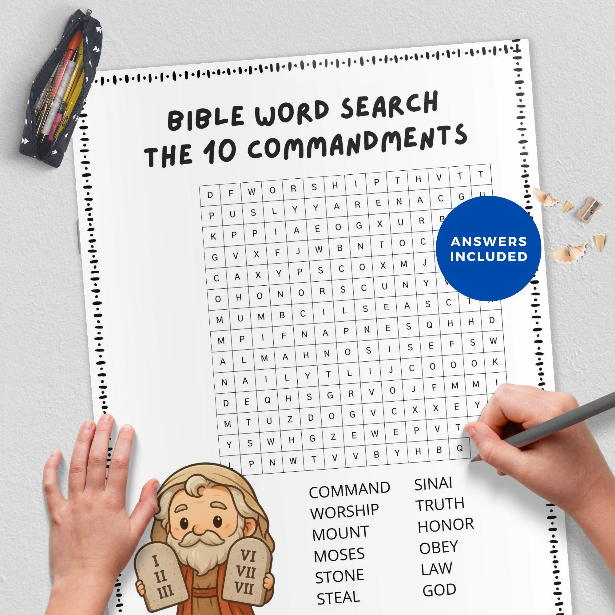 Bible Word Search Puzzle The 10
