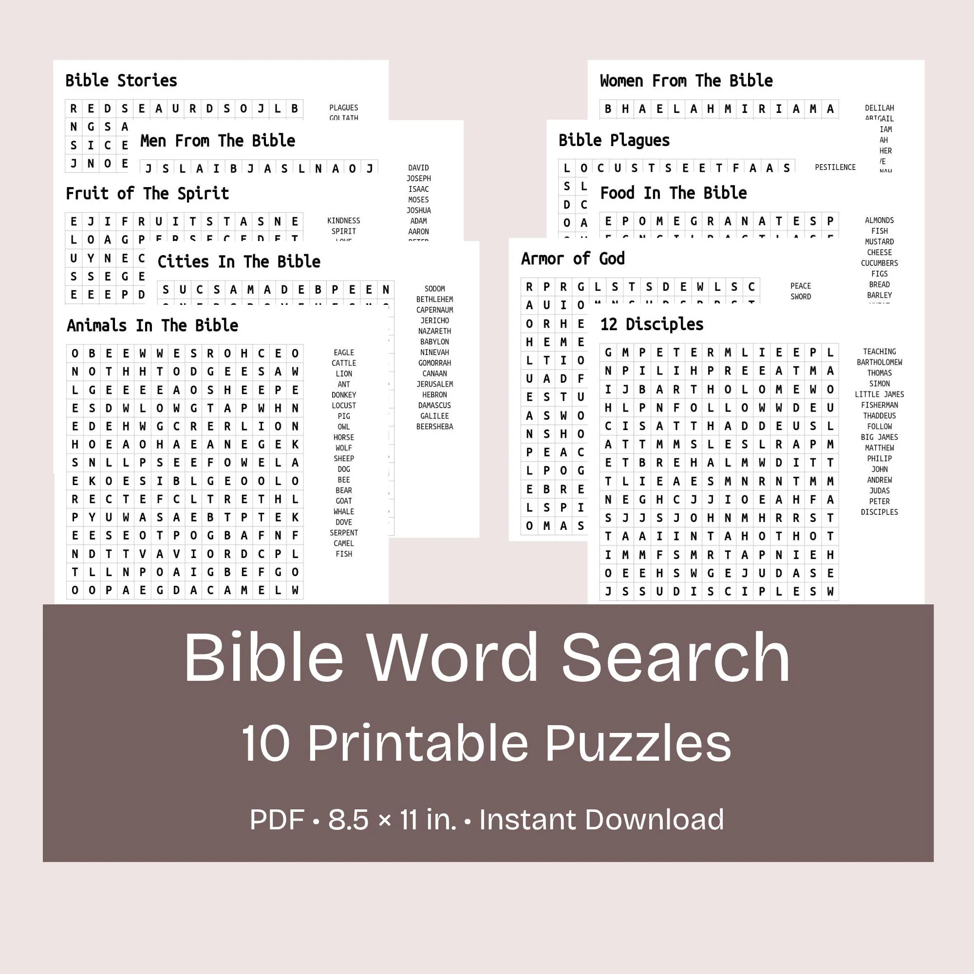 Bible Word Search Puzzles Christian