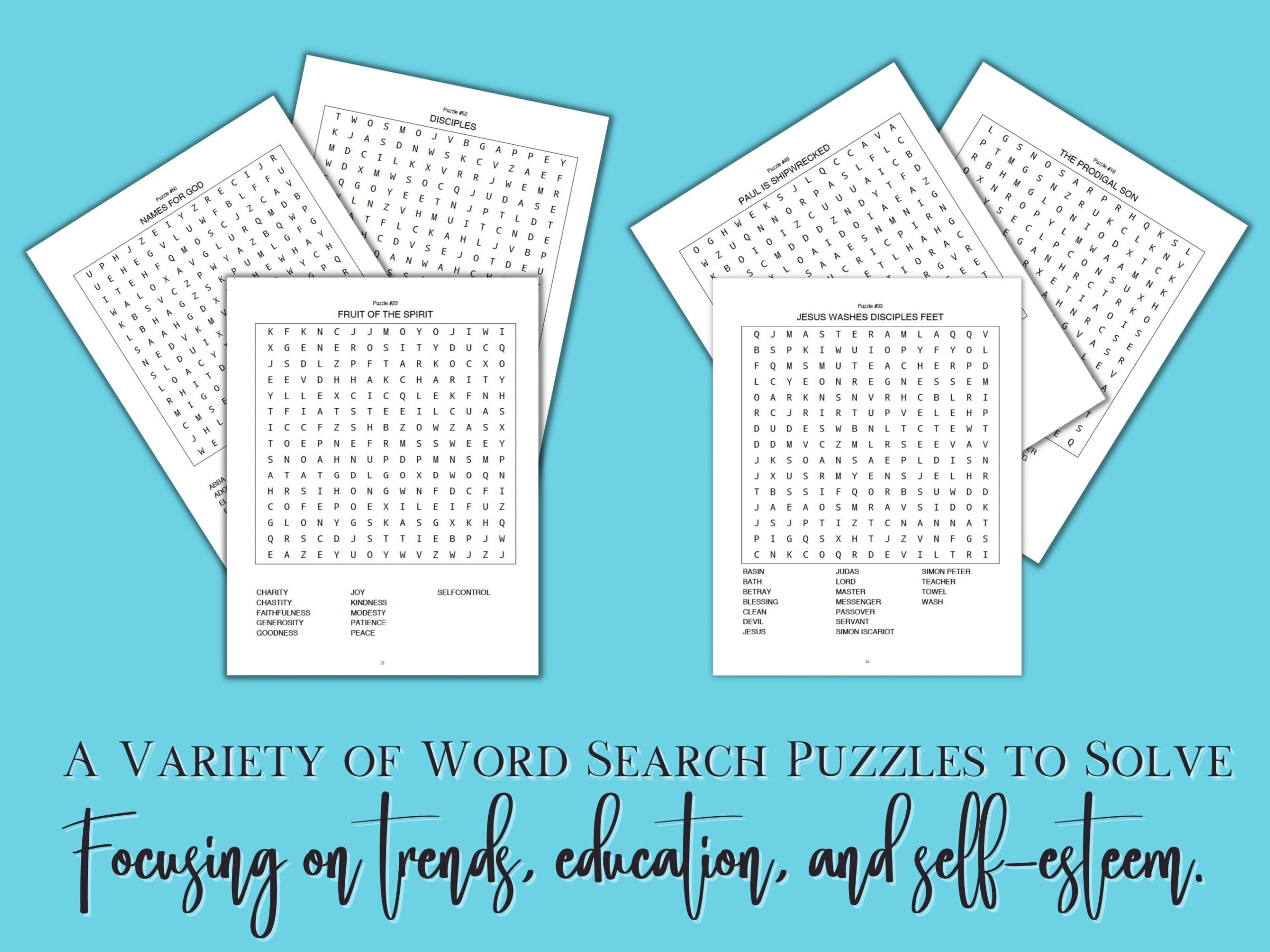 Bible Word Search Puzzles For Adults