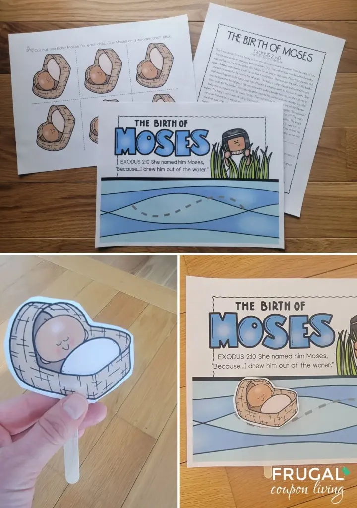 Birth Of Moses Craft With Craft Sticks