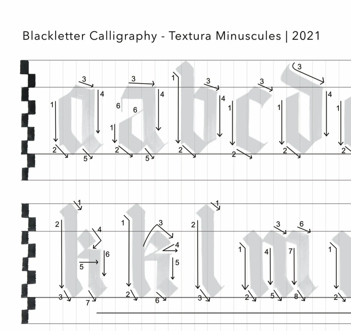 Blackletter Calligraphy Worksheets
