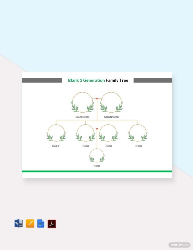 Blank 3 Generation Family Tree