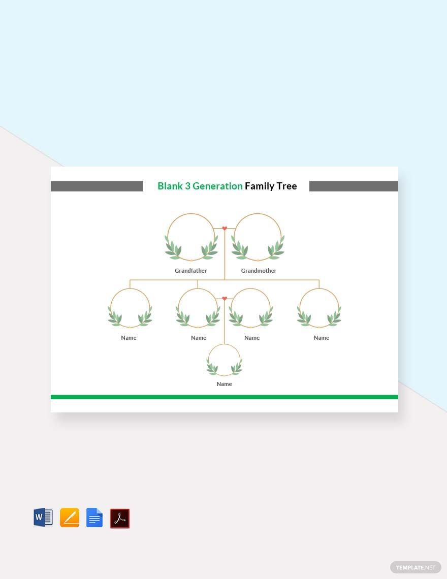 Blank 3 Generation Family Tree