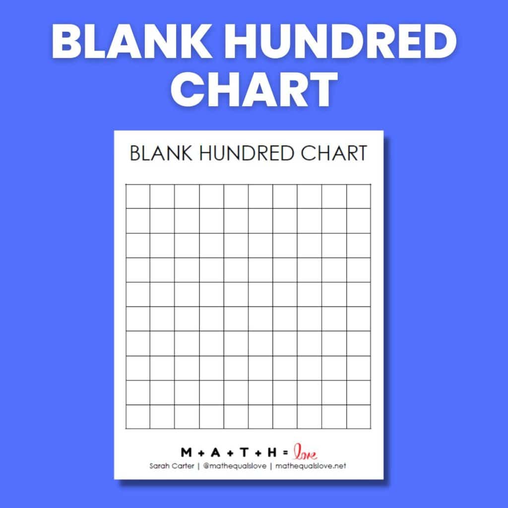 Blank Hundreds Chart