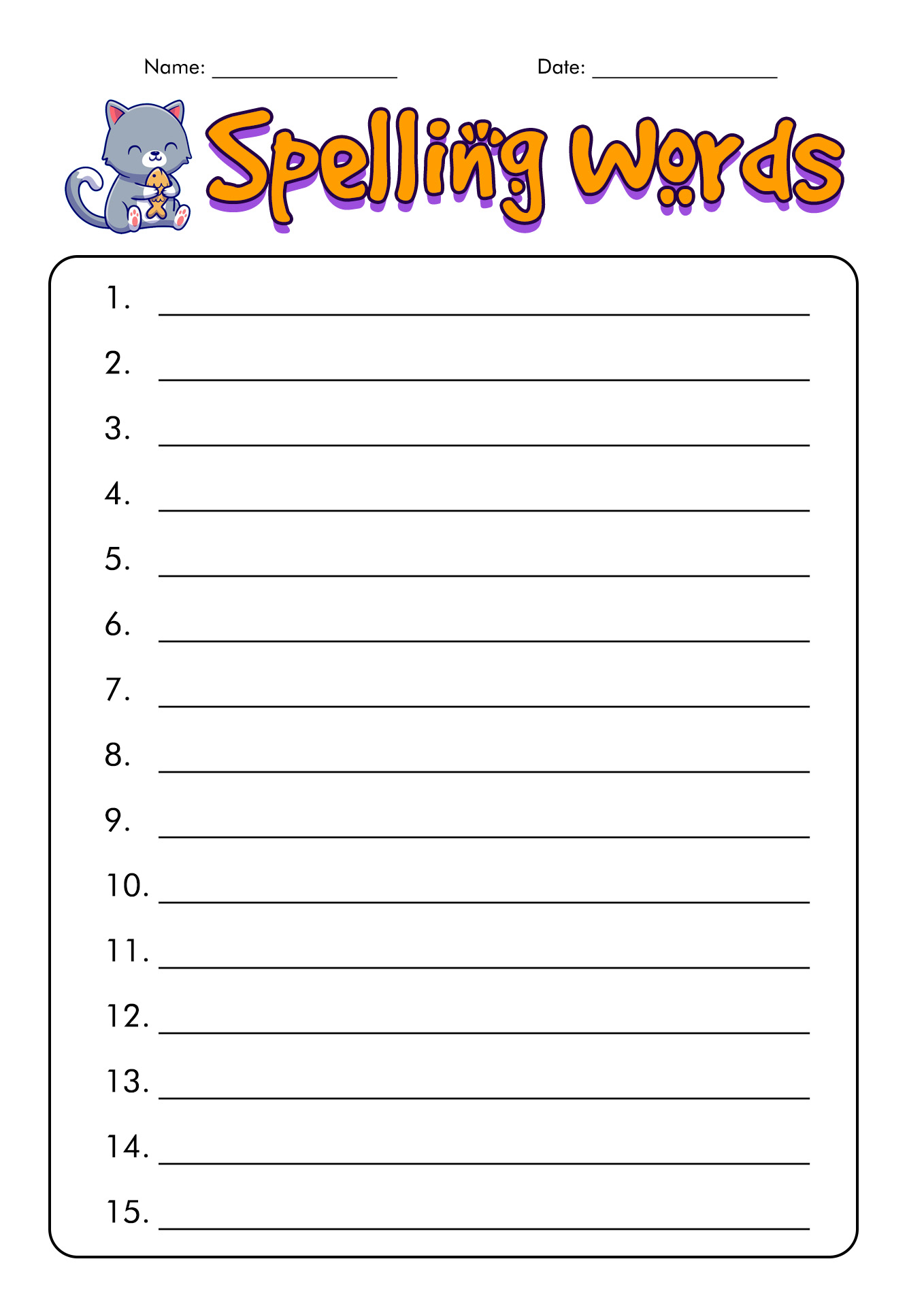 Blank Slate Word List