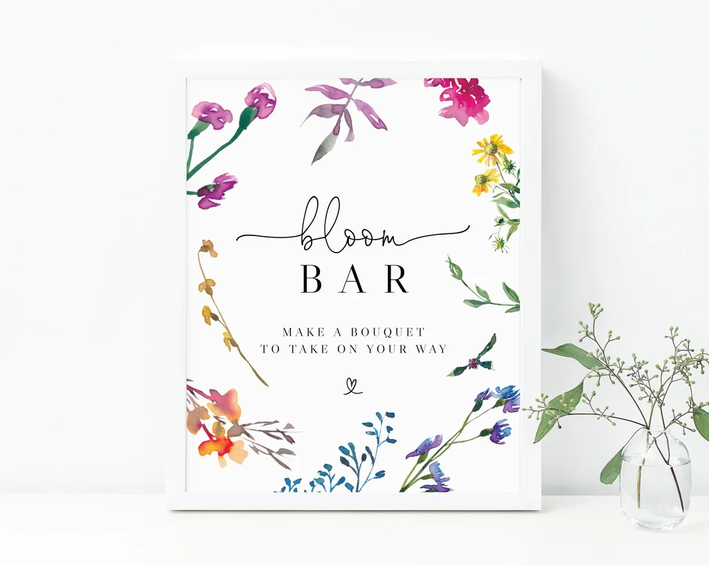Bloom Bar Sign Template Love In Bloom 54740