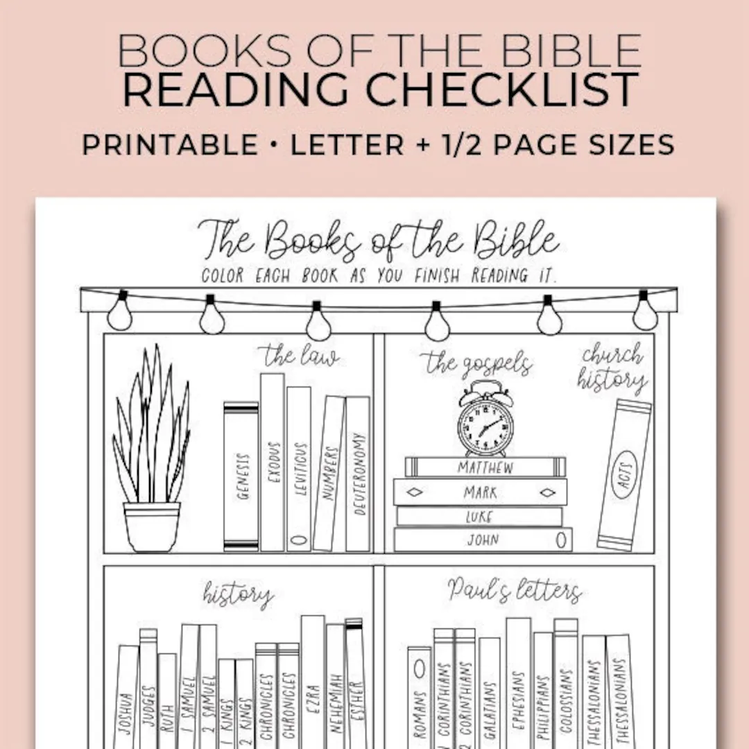 Books Of The Bible Reading Checklist