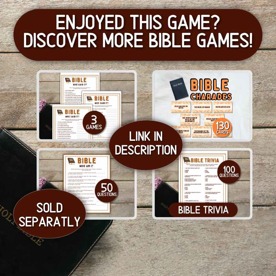 Books Of The Bible Scavenger Hunt